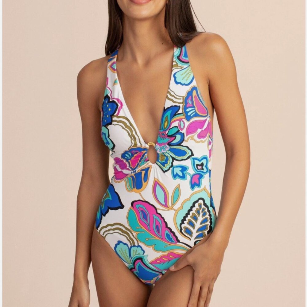Trina Turk Mandalay V-Plunge One Piece